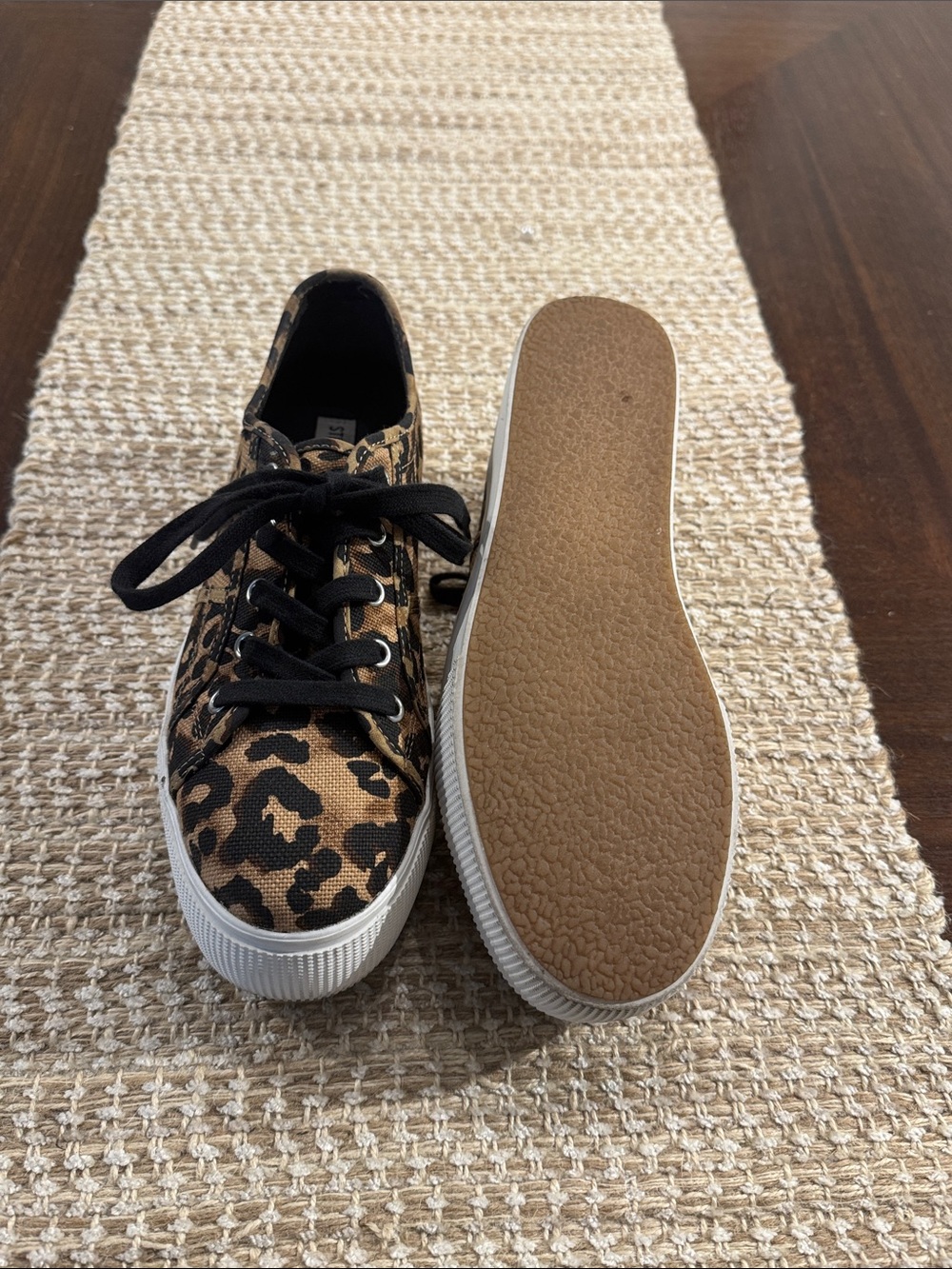 Steve Madden Leopard Print Platform Sneakers in Black and Brown